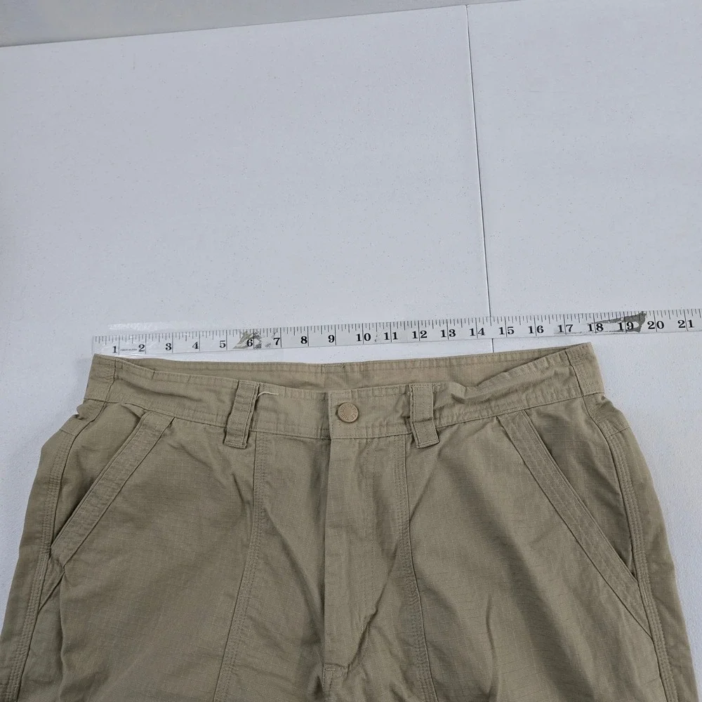 The North Face Mens Khaki Cargo Pants Zip‎ Fly Button Closure Outdoor Size 36
